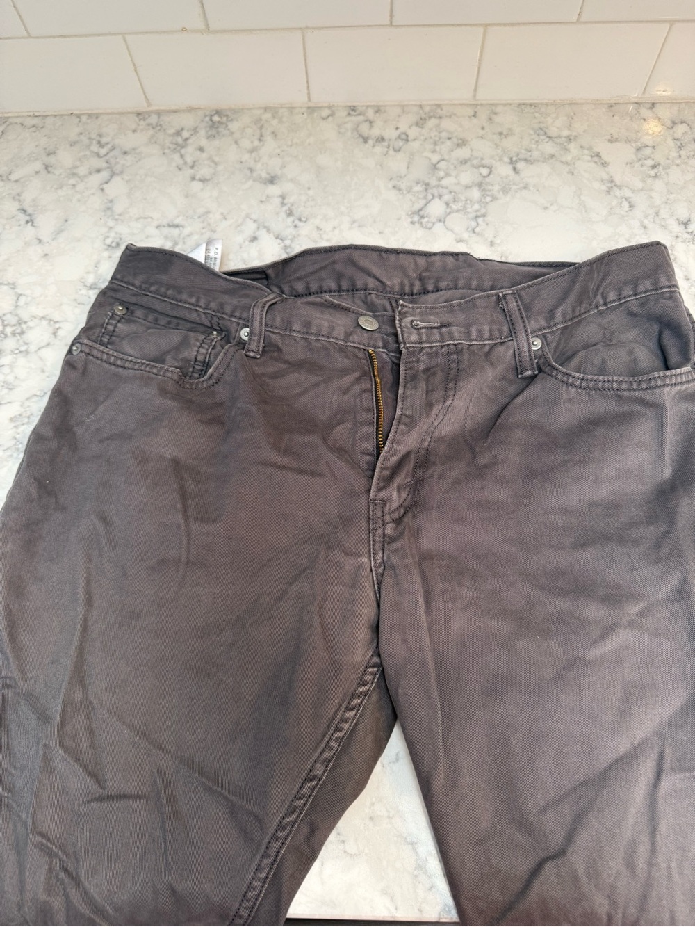 Levi's Men’s Slim Straight Jeans - Charcoal - Picture 8 of 8